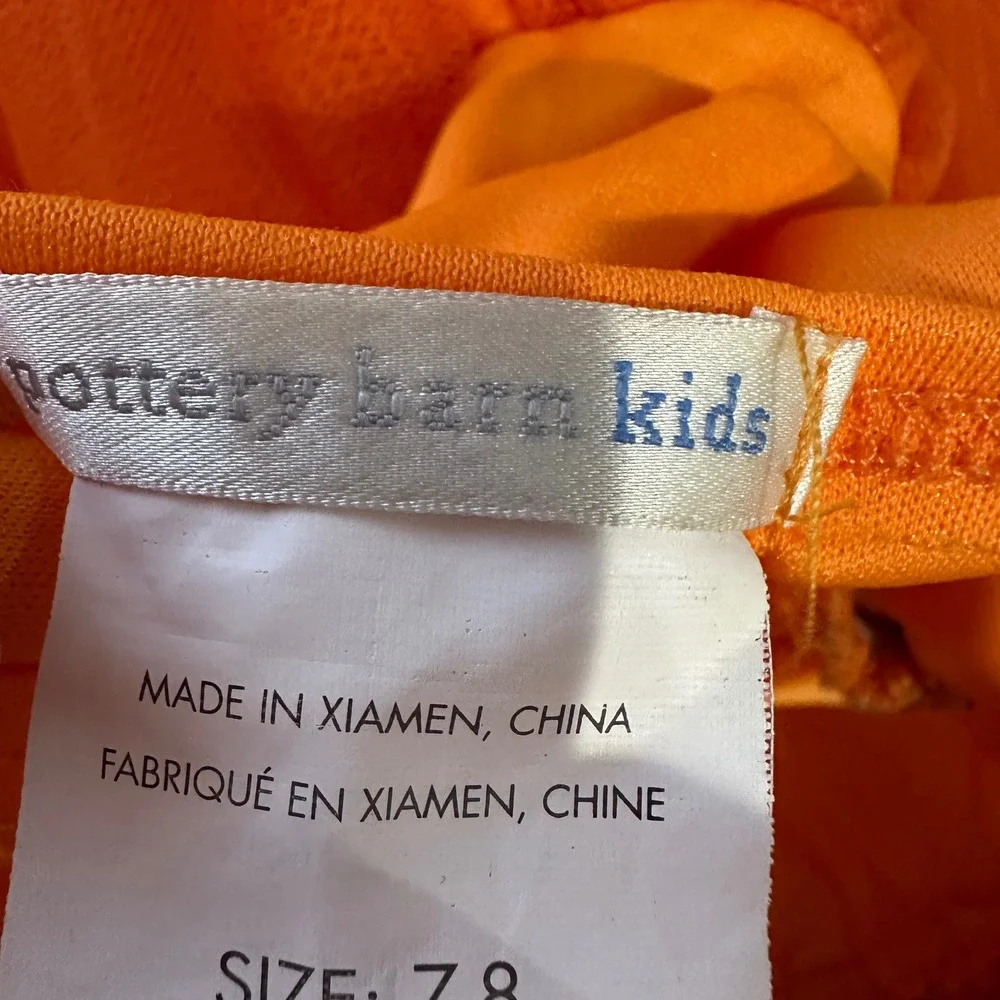 Pottery Barn Kids Pumpkin Tutu Dress Girls 7-8 Orange Jack-O-Lantern Costume - Picture 5 of 6
